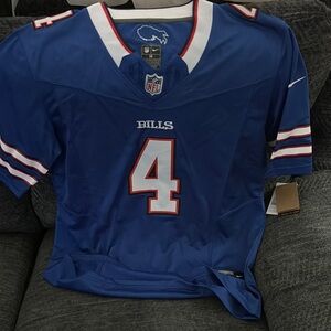 NFL Blue Jersey with Red and White Accents